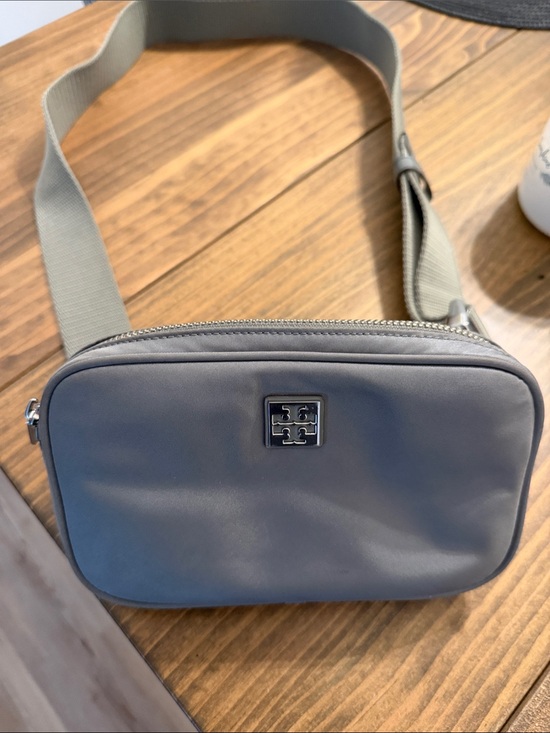Tory Burch Other - Tory Burch Sage Leather Belt Bag with Silver Logo